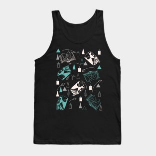 Abstract Book Lovers Bibliophile Tank Top